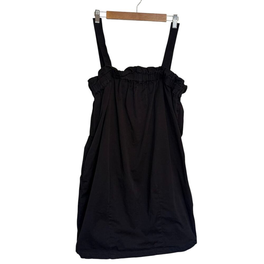 Everlane Black Paper Bag Organic Cotton Mini Dress